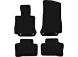 Tappetini In Velluto Per Mercedes Glc X253 (2015-, Suv) Neri, Set 4 Pz, Con Fissaggi