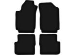 Tappetini In Velluto Per Fiat Stilo (2000-2008, Hatchback, Station Wagon) Neri, Set 4 Pz, Con Fissaggi