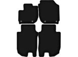 Tappetini In Velluto Per Honda HR-V Ii (2014-2018, Crossover) Neri, Set 4 Pz, Con Fissaggi