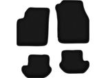 Tappetini In Velluto Per Ford Ka MK1 (1998-2006, Hatchback) Neri, Set 4 Pz, Con Fissaggi