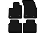 Tappetini In Velluto Per Ford Focus MK4 (2018-, Hatchback, Berlina, Station Wagon, Turnier, Turnier Active) Neri, Set 4 Pz, Con Fissaggi