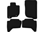 Tappetini In Velluto Per Mitsubishi L200 Iv (2006-2015, Pickup) Neri, Set 4 Pz, Con Fissaggi