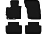 Tappetini In Velluto Per Mitsubishi Eclipse Cross (2017-, Suv) Neri, Set 4 Pz, Con Fissaggi