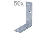 Alberts 823795 Angolo Di Trave, Stretto, Blu Galvanizzato, 75 X 100 X 30 Mm, Set Da 50