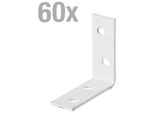Alberts 848804 Staffa Per Sedia, Plastificata Bianca, 40 X 40 X 15 Mm, Set Da 60