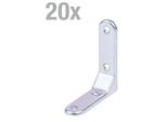 Alberts 858544 Staffa Decorativa, Goffrata, Zincata, Passivata A Film Spesso, 75 X 75 X 20 Mm, Set Da 20