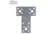 Alberts 824624 Connettore Piatto, Zincato Sendzimir, 80 X 106 Mm, Set Da 20