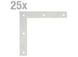 Alberts 849023 Staffa Per Mobili, Zincata Gialla, 75 X 75 X 12 Mm, Set Da 25
