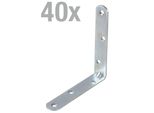 Alberts 837778 Angolo Di Sedia, Con Estremità Arrotondate, Blu Galvanizzato, 100 X 100 X 19 Mm, Set Da 40