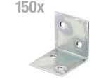 Alberts 847562 Staffa Ad Angolo Largo, Zincata Sendzimir, 40 X 40 X 40 Mm, Set Da 150