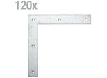 Alberts 847678 Staffa D'angolo, Zincata Sendzimir, 120 X 120 X 20 Mm, Set Da 120