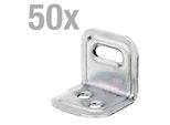 Alberts 849504 Staffa Di Regolazione, Goffrata, Con Fori Per Viti, Zincata, 25 X 25 X 30 Mm, Set Da 50