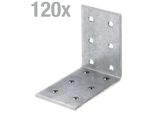Alberts 846633 Staffa Per Piastra Forata, Zincata Sendzimir, 60 X 60 X 40 Mm, Set Da 120