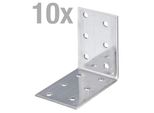 Alberts 820336 Staffa Per Piastra Forata, Acciaio Inox, 60 X 60 X 40 Mm, Set Da 10