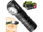 Vayox Lampada Frontale A Led VA0362 Explorer Pro Series | 500Lm | SST20 10W + 2Xsmd | IP66 | 5 Modalità | USB-C | Nero
