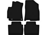 Tappetini In Velluto Per Hyundai Elantra Vii (2020-, Berlina) Neri, Set 4 Pz, Con Fissaggi