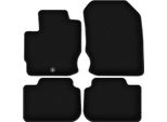 Tappetini In Velluto Per Mitsubishi Colt Vii (2008-2012, Hb Senza Bocchette Di Ventilazione) Neri, Set 4 Pz, Con Fissaggi