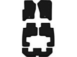 Tappetini In Velluto Per Land Rover Discovery Iii (2004-2009, Suv 7 Posti) Neri, Set 5 Pz, Con Fissaggi