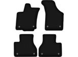 Tappetini In Velluto Per Vw Phaeton (2002-2016, Sedan Con Estintore) Neri, Set 4 Pz, Con Fissaggi