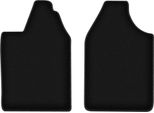 Tappetini In Velluto Per Aixam City (2015-, Microcar) Neri, Set 2 Pz, Con Fissaggi