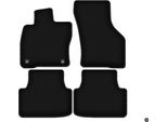 Tappetini In Velluto Per Cupra Leon Kl (2020-2024, 5D, Sportstourer Ibrida) Neri, Set 4 Pz, Con Fissaggi