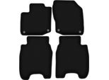 Tappetini In Velluto Per Honda Civic Ix (2012-, Hatchback (39 Cm)) Neri, Set 4 Pz, Con Fissaggi