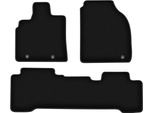 Tappetini In Velluto Per Acura Mdx I (2001-2006, Suv) Neri, Set 3 Pz, Con Fissaggi