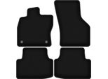 Tappetini In Velluto Per Cupra Leon Kl (2020-2024, 5D, Sportstourer (35 Cm)) Neri, Set 4 Pz, Con Fissaggi