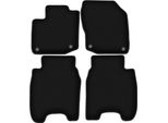 Tappetini In Velluto Per Honda Civic Ix (2011-2016, Station Wagon (35 Cm)) Neri, Set 4 Pz, Con Fissaggi