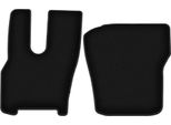 Tappetini In Velluto Per Daf Xd (0, Autocarro (Sedile Destro Pneumatico)) Neri, Set 2 Pz, Con Fissaggi