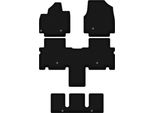 Tappetini In Velluto Per Kia EV9 (2023-, Crossover 7 Posti) Neri, Set 3 Pz, Con Fissaggi