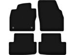 Tappetini In Velluto Per Skoda Fabia Iv (2021-, Hatchback) Neri, Set 4 Pz, Con Fissaggi