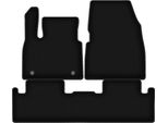 Tappetini In Velluto Per Renault Megane E-Tech (2022-, Crossover) Neri, Set 3 Pz, Con Fissaggi