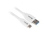Usb 3.2 Gen 2 Kabel, USB-A Stecker > USB-C Stecker Weiß, 0,5 Meter