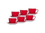 Ritzenhoff & Breker Milchkaffee Tassen Mit Untertassen Doppio 350 Ml 6Er Set