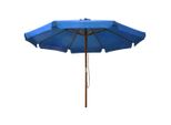 Vidaxl Ombrellone Con Palo In Legno 330 Cm Blu Azzurro