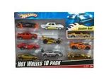 Hot Wheels Set mit 10 Fahrzeugen im Maßstab 1:64, Spielfahrzeug