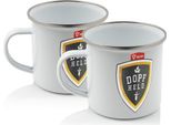 Tazza Smaltata Bbq-Toro "Dopfheld"" (2 Pezzi) | 350 Ml | Tazza Smaltata Da Campeggio"