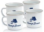 Campfeuer Tazza Smaltata (4 Pezzi) | 350 Ml | Tazza Smaltata Per Campeggio, Outdoor