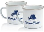 Campfeuer Tazza Smaltata (2 Pezzi) | 350 Ml | Tazza Smaltata Per Campeggio, Outdoor