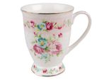 Tazza Clayre & Eef 300 Ml Bianco Rosa Porcellana Fiori