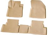 Tappetini In Gomma 3D Per Peugeot 3008 Ii | Bj Dal 2016> | Beige Personalizzati Con Bordo