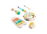 Musik-Geschenkset mit Holzinstrumenten für Kleinkinder, Musikspielzeug 6 Teile