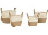 Set Di Cestini Home Esprit In Iuta Naturale Marrone Chiaro Moderno 40 X 40 X 41 Cm