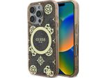Guess Guhmp16Lh4Pyeew Iphone 16 Pro6.3 BrąZowy/Marrone Custodia Rigida Iml Peonia Su Sfondo 4G Magsafe