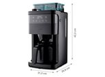 MEDION Kaffeemaschine mit Mahlwerk MD 19911, schwarz, 8 Tasse(n), Kaffeemaschinen, 8 Mahlstufen, 1 L Wassertank, Thermoskanne, Timerfunktion, 1.000 Watt