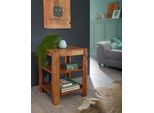 Wohnling Scaffale In Legno Massiccio Di Sheesham Con 2 Ripiani 44 X 44 X 60 Cm; WL1.390