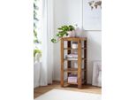 Wohnling Scaffale In Legno Massiccio Di Sheesham Con 4 Ripiani 44 X 44 X 105 Cm; WL1.388