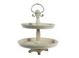 Etagere A 2 Strati Clayre & Eef Ø 30X36 Cm Legno Beige