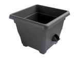 Plastia | Fioriera Bergamotto - 11L - Grigio - Autoinnaffiante - Ideale Per Balconi E Terrazze